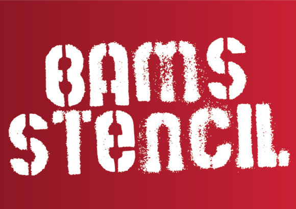 Bams Stencil: A Bold Display Font for Impactful Messages