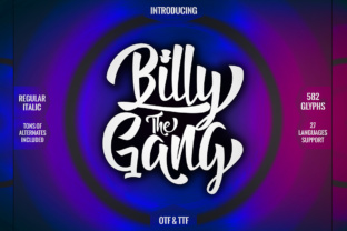 Billy the Gang: The Ultimate Brush Font for Crafters