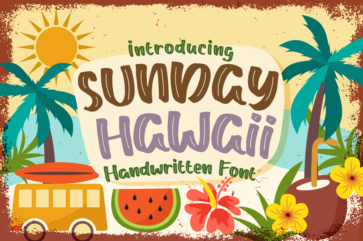 Designing Summer Vibes with Sunday Hawaii Display Fonts