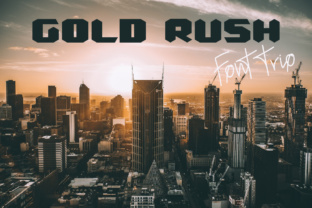 Gold Rush: A Futuristic Vintage Display Font for Web Design