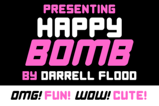 Happy Bomb: A Boxy Display Font for Modern Branding