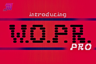 JVNE W.O.P.R: A Retro Display Font for Makers